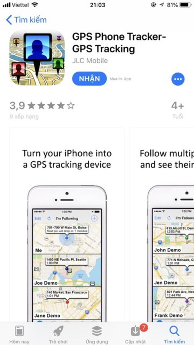 phần mềm định vị GPS Phone Tracker