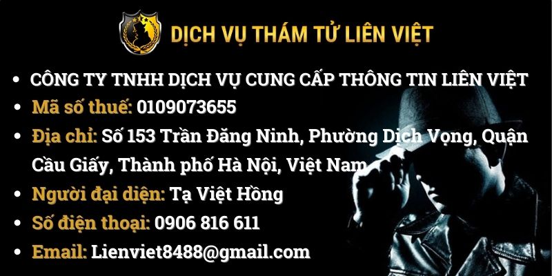 Địa chỉ công ty thám tử Liên Việt