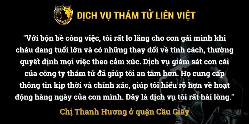 Khách hàng đánh giá về dịch vụ thám tử Liên Việt