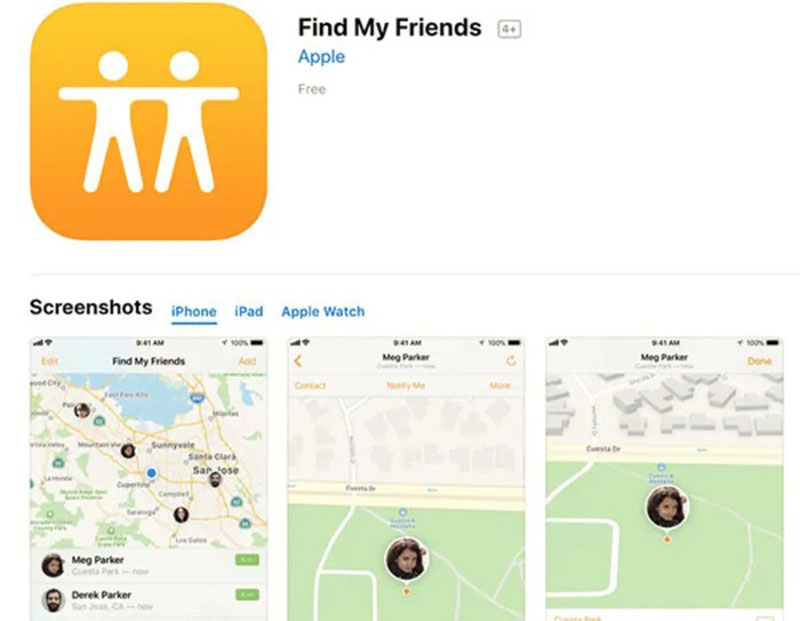 Cài định vị qua Find My Friends
